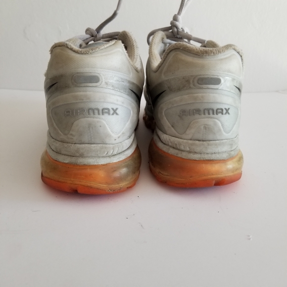 Rare Nike Air Max 2012 Metallic Silver/ Orange - Picture 7 of 9